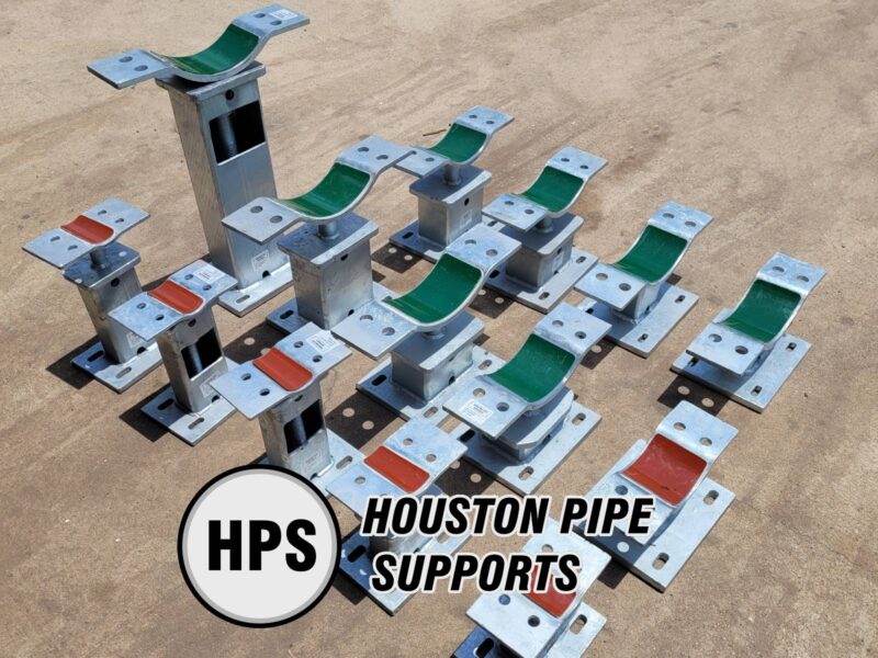 adjustable and stationary pipe supports ready to ship.
